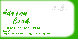 adrian csok business card