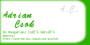 adrian csok business card